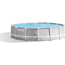 Intex Prism Frame Pool-Set 427x107cm inkl. Pumpe, Leiter und Planen