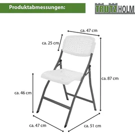 Trutzholm Campingtisch Set Klapptisch 120x60 cm Weiß