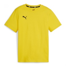 Puma Unisex Teamgoal Casuals Tee Jr T-Shirt, Faster Yellow-puma Black, 140