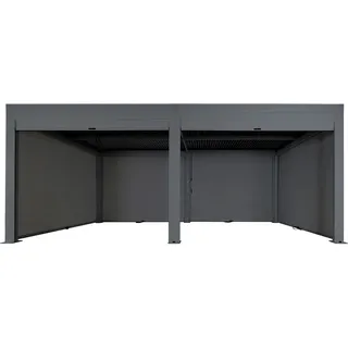 mit Seitenwand Anthrazit 11 cm Alu-Gestell 3 x 6 m