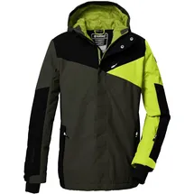 KILLTEC Jungen Skijacke/Funktionsjacke mit Kapuze und Schneefang KSW 387 BYS SKI JCKT, oliv, 152, 42077-000