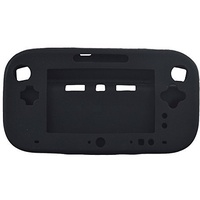Weicher Displayschutzfolie aus Silikon Gummi Schutzhülle Haut für Nintendo Wii U Game Controller schwarz