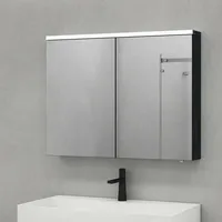 Doporro Spiegelschrank Wandspiegel mit LED-Beleuchtung BxTxH 90x15x70 cm Hängeschrank