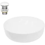 luxebath Rundes Aufsatzwaschbecken 40 x 13,5 cm