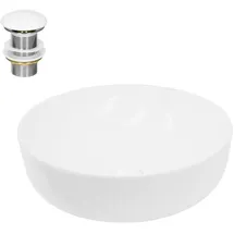luxebath Rundes Aufsatzwaschbecken 40 x 13,5 cm