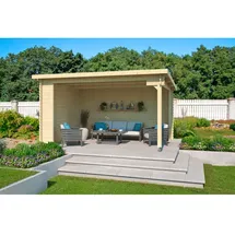 Lasita Maja Gartenhaus Columbus 4,25 x 3,20 m Beige