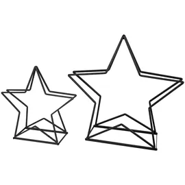 Lex Brennholz-Stapelregal 2er Set Metall schwarz
