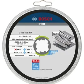 Bosch X-Lock Standard Professional für Inox 125 x 1 mm 10er-Pack 2608619267