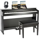 Fame DP-3000 BK Digitalpiano Set, 88 Tasten, Hammermech, 20 Sounds, 128 Poly, Bank