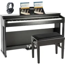 Fame DP-3000 BK Digitalpiano Set, 88 Tasten, Hammermech, 20 Sounds, 128 Poly, Bank