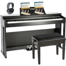 Fame DP-3000 BK Digitalpiano Set, 88 Tasten, Hammermech, 20 Sounds, 128 Poly, Bank