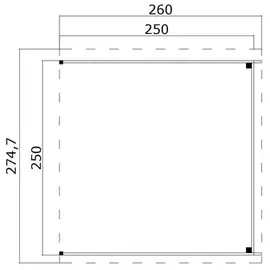 Lasita Maja Gartenhaus-Anbaudach Zambezi Anbau 250x 250 x 250 cm Beige