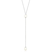 Elli Perlenkette »Y-Kette Süßwasserzuchtperle 925 Sterling Silber«, 210465-0 Silber ohne Stein,
