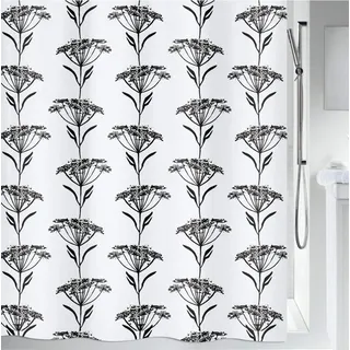 Spirella Duschvorhang Naturesign 180 x 200 cm schwarz/weiß