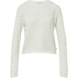QS Baumwollpullover mit Ajourmuster Weiß XXL