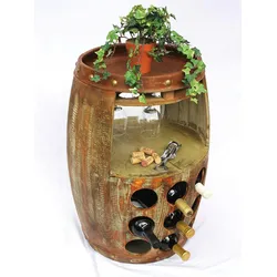 DanDiBo Weinregal Weinfass 1681 Bar Flaschenständer 69 cm Regal für 18 Fl. Fass Holzfass