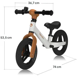 lionelo Toni von 18 Monaten bis 30 kg, PU-Gummi-Räder 25 cm, Fußstütze, Verstellbarer Sitz und Lenker, Rutschfester Griff, leicht 2,3 kg, Klingel