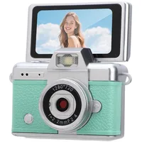 Fockety MiniSchlüsselanhängerKamera, 720P HD RetroDigitalkamera mit 1,47ZollKlappbildschirm, Tragbare Kleine Kamera für Reisen, Schule, Party, Studium, Geburtstagsgeschenk (Green)