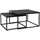 home collective Couchtisch 2er Set Schwarz Holz 70 x 42 x 70 cm