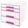 Leitz Schubladenbox WOW Cube 28,7 x 27 x 36,3 cm 4-tlg. pink