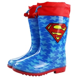 DC Comics DC Comics Superman Kinder Stiefel Regenstiefel Gummistiefel Gr. 25 bis 34 blau 27/28