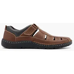 Leder Komfort Slipper - Herren - braun