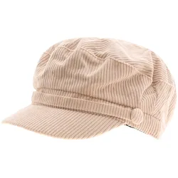 Baker-Boy-Mütze im Cord-Style Ballon-Mütze Kopfbedeckung Sommer-Cap Schirm-Mütze 4606M K248131 Beige - One-Size