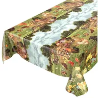 ANRO Wachstuchtischdecke Wachstuch Wachstischdecke Tischdecke Land Dorf Hof Bauernhof