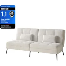 COMHOMA Ecksofa Stoff 3-Sitzer Beige