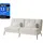 COMHOMA Ecksofa Stoff 3-Sitzer Beige