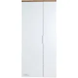 Die Möbelfundgrube Siena Garderobenschrank 82,3 x 35,2 x 189,1 cm weiß