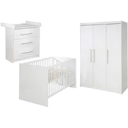 roba Kinderzimmer-Set »Maren« mit Bett - 78x142x81cm - weiß - Holz / Metall