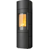 Kaminofen Hark 106 H GT ECOplus 6 kW - Ofenkacheln: schwarz-glänzend - Korpus: graphit