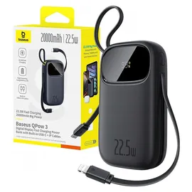 Baseus Powerbank 20000mAh 22.5W USB-C, Lightning) Schnellladegerät