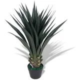 vidaXL Künstliche Yucca-Pflanze mit Topf 85 cm Grün