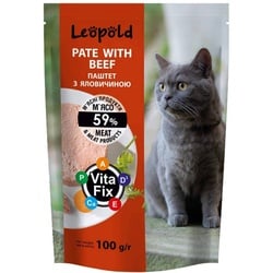 Leopold Fleischpastete mit Rindfleisch für Katzen 100g (Rabatt für Stammkunden 3%)