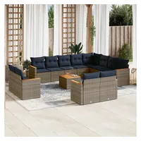 vidaXL Gartensofa-Set 13-tlg. grau