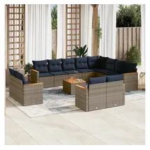 vidaXL Gartensofa-Set 13-tlg. grau