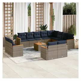 vidaXL Gartensofa-Set 13-tlg. grau