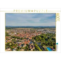 Calvendo Puzzle Volkach aus der Luft mit Schwimmbad und