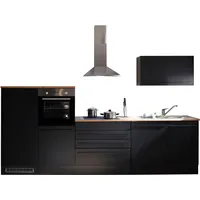 BASIC by Balculina Yourkitchen Küchenblock 320 cm, wahlweise mit E-Geräten schwarz