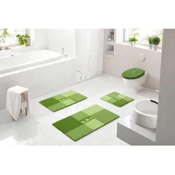Linea Due Badematte »Merkur«, rutschhemmend beschichtet, fußbodenheizungsgeeignet Linea Due grün rechteckig (60 cm x 90 cm)