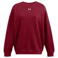 Under Armour Rival Fleece Oversized Sweatshirt Damen 625 cardinal/white