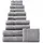 Rhomtuft Waschhandschuh 16 x 22 cm grau