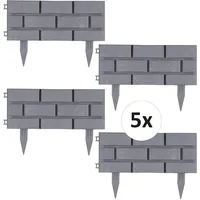 Hti-Living Rasenkante 200 x 20 cm grau