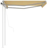VidaXL Automatisch Gelenkarmmarkise 300 x 250 cm gelb/weiß inkl.
