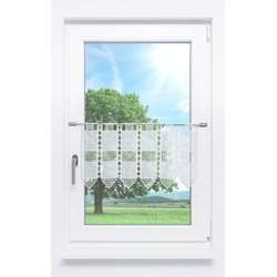 Scheibengardine Lysel - Kreuzchen Design " (Bx H) 250cm * 30cm" Weiß/Rohweiß