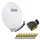 Fuba Antenne 74x84 cm Alu Grau DAA 780 + Premium X DELUXE Quad LNB 0,1 dB + 8x F-Stecker