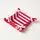 Homescapes Brotkorb Stoff Wendemuster Polka Dots rot – faltbar mit Wende-Design