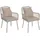 Mendler Gartenstuhl HWC-O12 Rope creme 2er Set